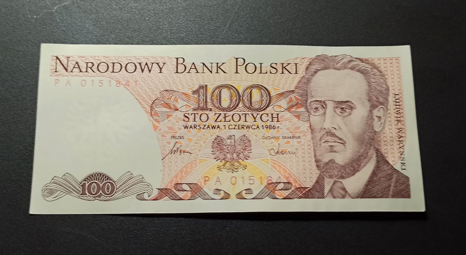 Banknot 100 zł sto złotych