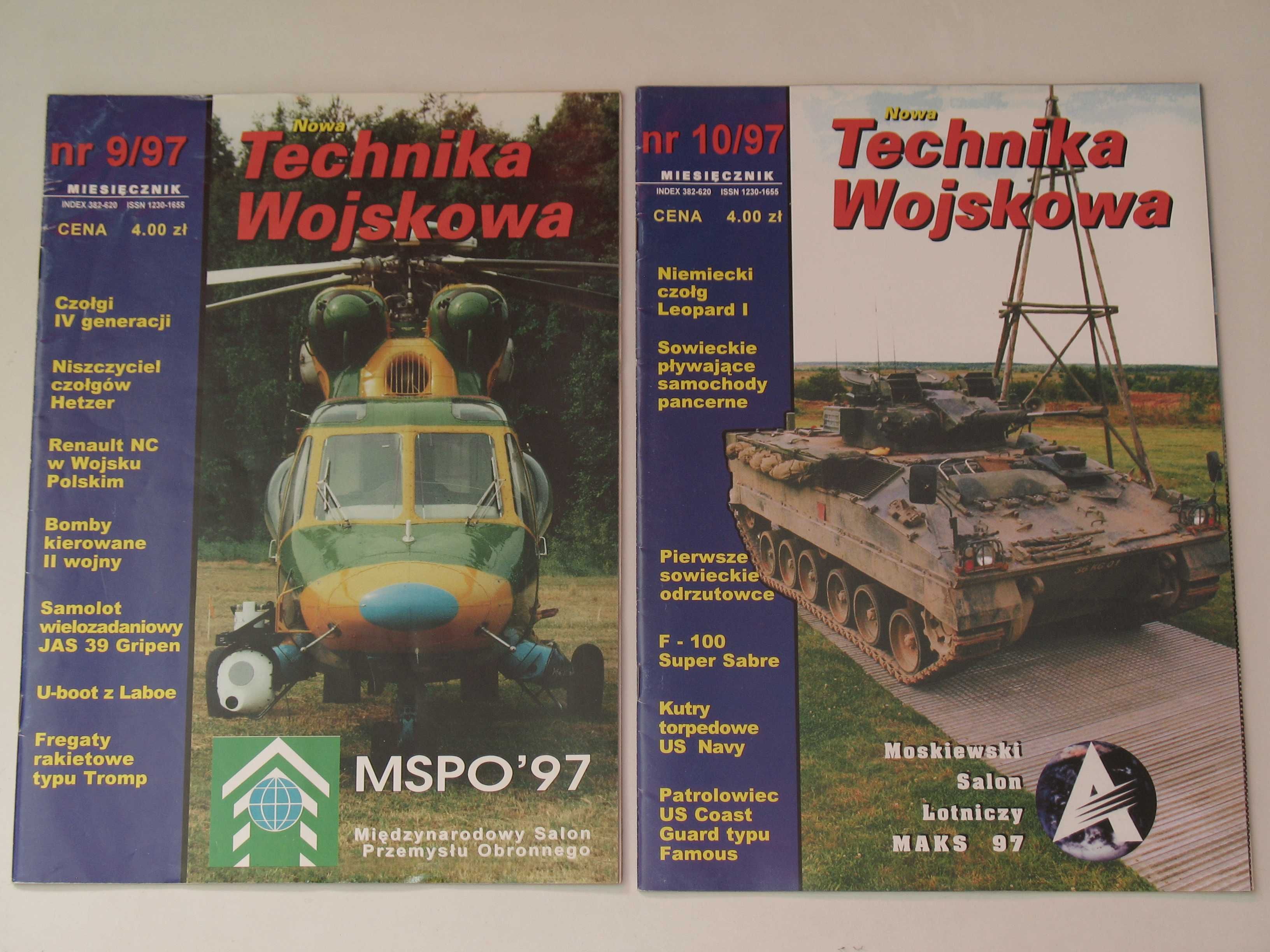 Technika Wojskowa numery: 1-2, 4-6 i 8-12, rocznik 1997