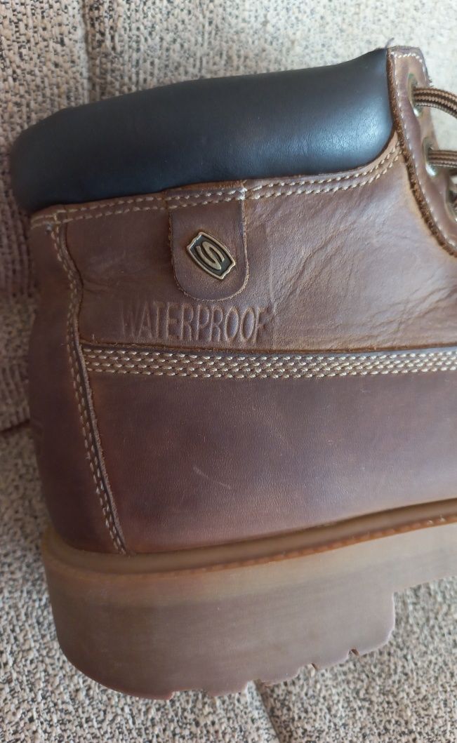 Buty trekkingowe męskie wodoodporne, skóra Skechers Sergeants Eu 43 uk