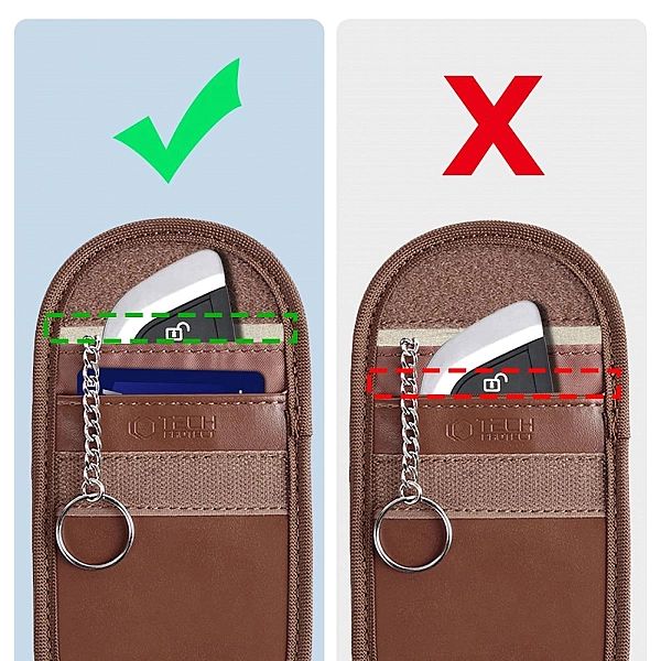 Etui na kluczyki samochodowe Tech-Protect KLR100 blokujące RFID- brązo