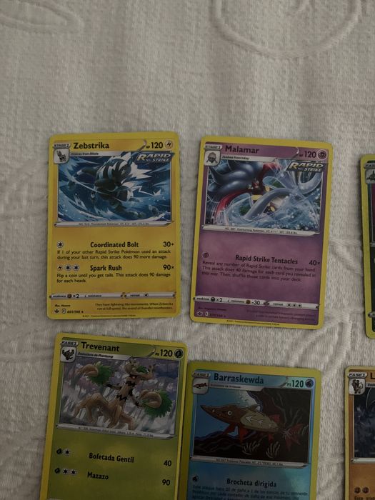 6 cartas de pokémon