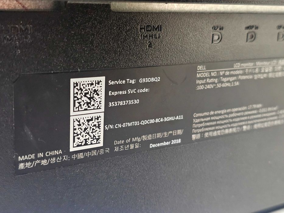 Monitor LED DELL U2415b 24" FullHD