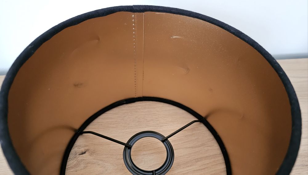 Klosz abażur welur czarno-złoty 20cm loft