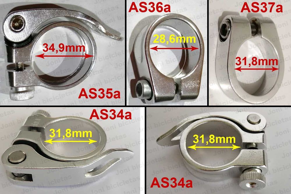 Espigão de selim de bicicleta e acessórios