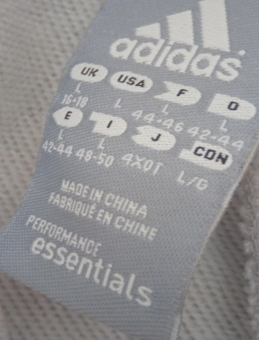 Adidas jasnoszare spodnie dresowe damskie rozmiar L