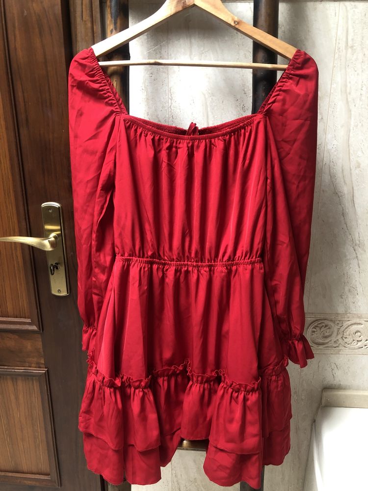 Vestido vermelho seda