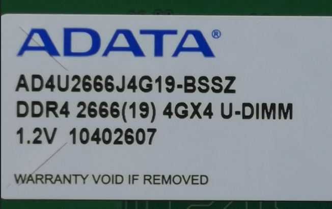 Memória ADATA 4GB DDR4 Qnap