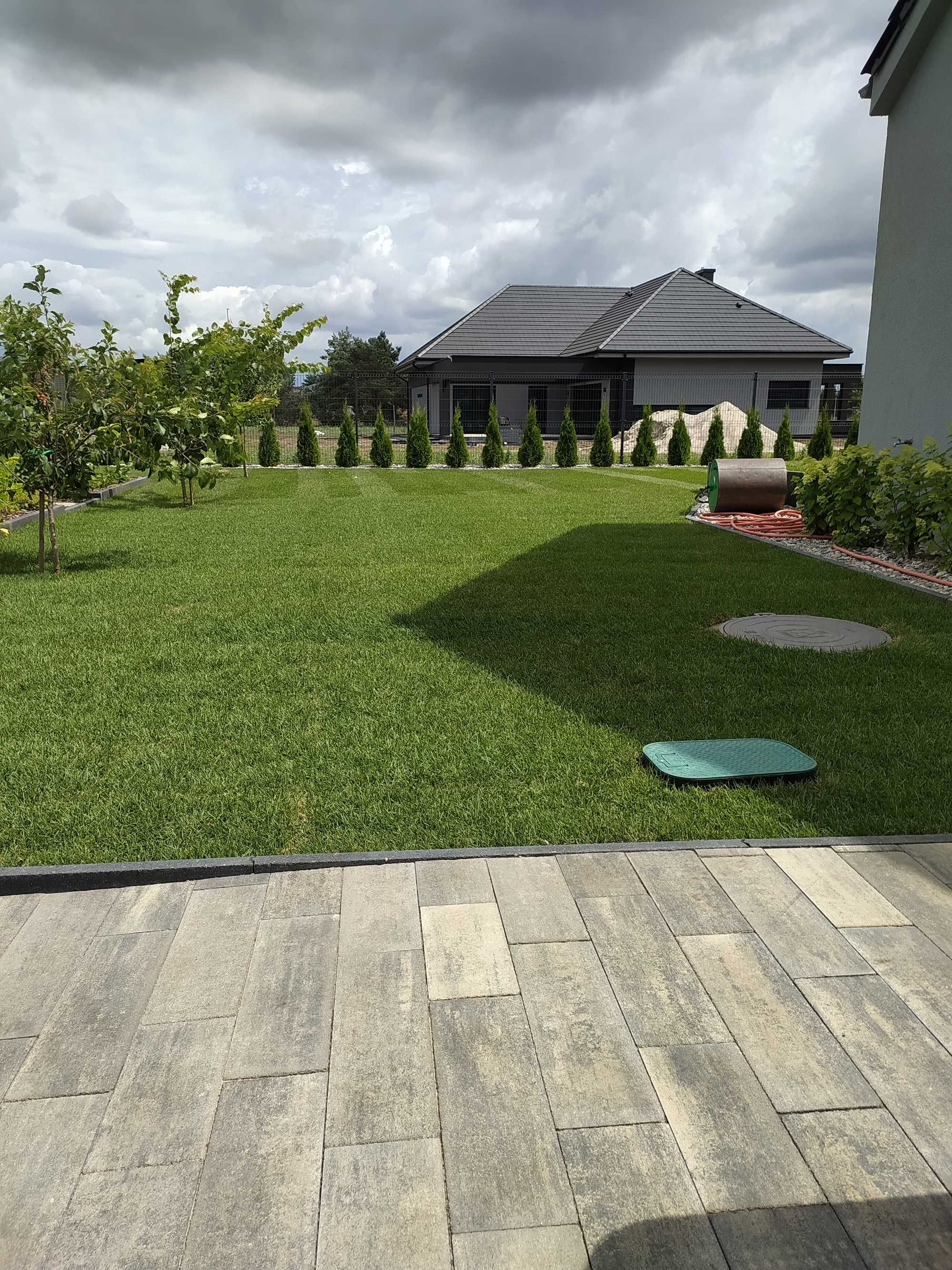Ogrody - Zakładanie trawników, trawa z rolki , systemy nawadniania