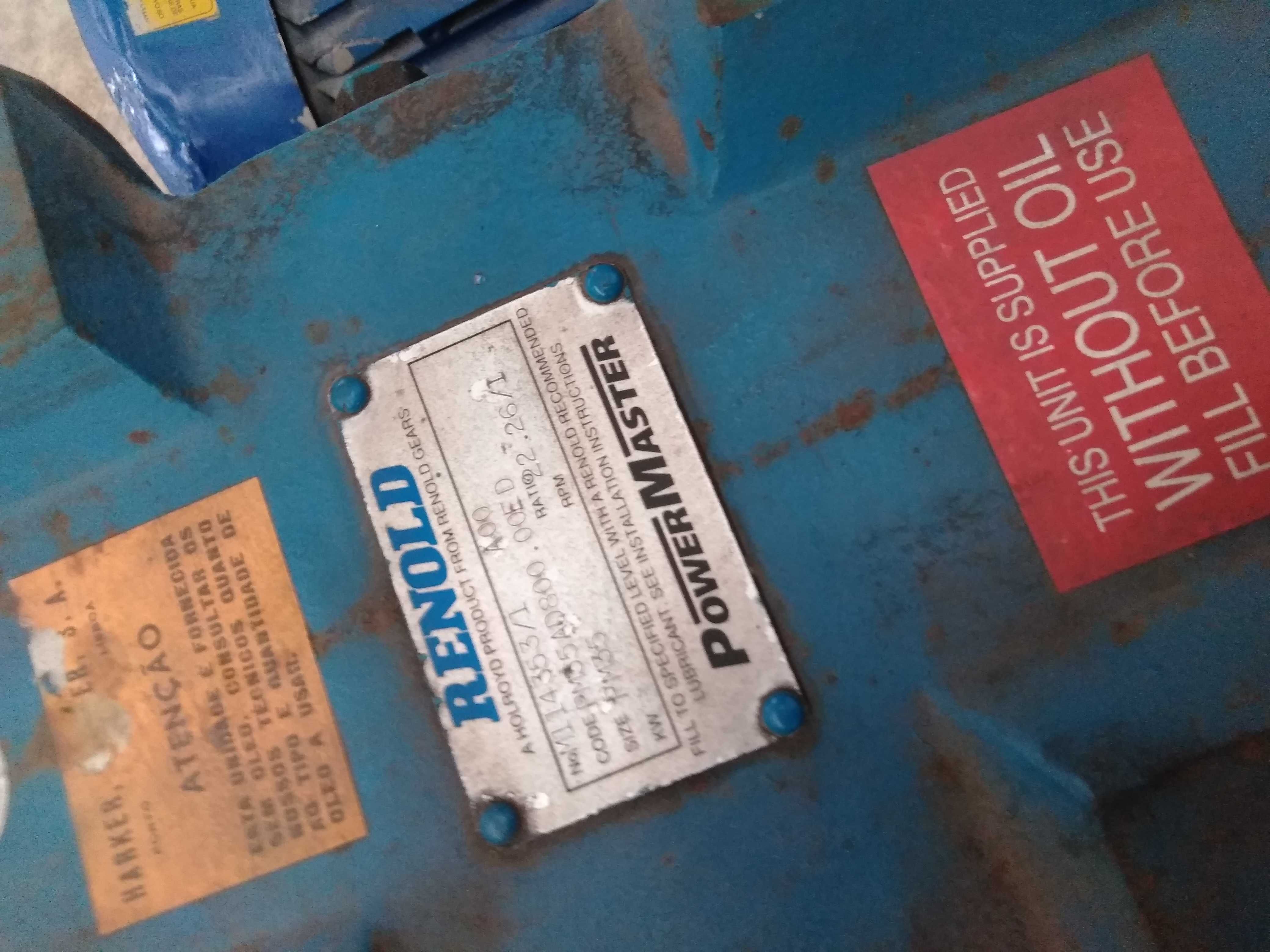 Motoredutor Renold PM 35 i=22.26; n2=62rpm M2=±75Nm