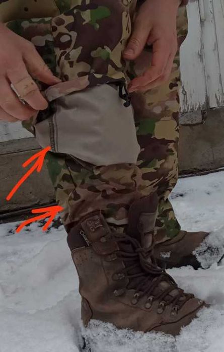 Spodnie-osłona na deszcz, bagno, śnieg. na wierzchu formy