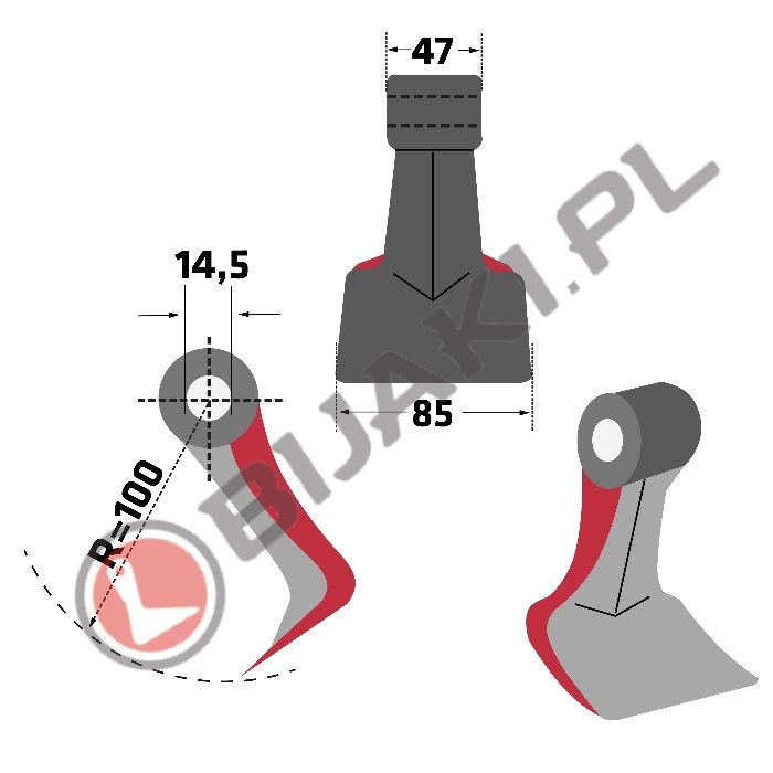 Bijak Młotkowy ST-73 do kosiarek STARK KDL KDX PROFI Agrimaster Deleks