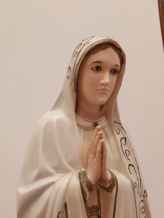 Estatua Imagem Virgem de Fatima 63 cm. Peça antiga.