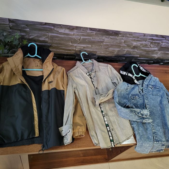 Sprzedam ubrania, kurki, buty czapki dla chłopca rozm. 128-134cm