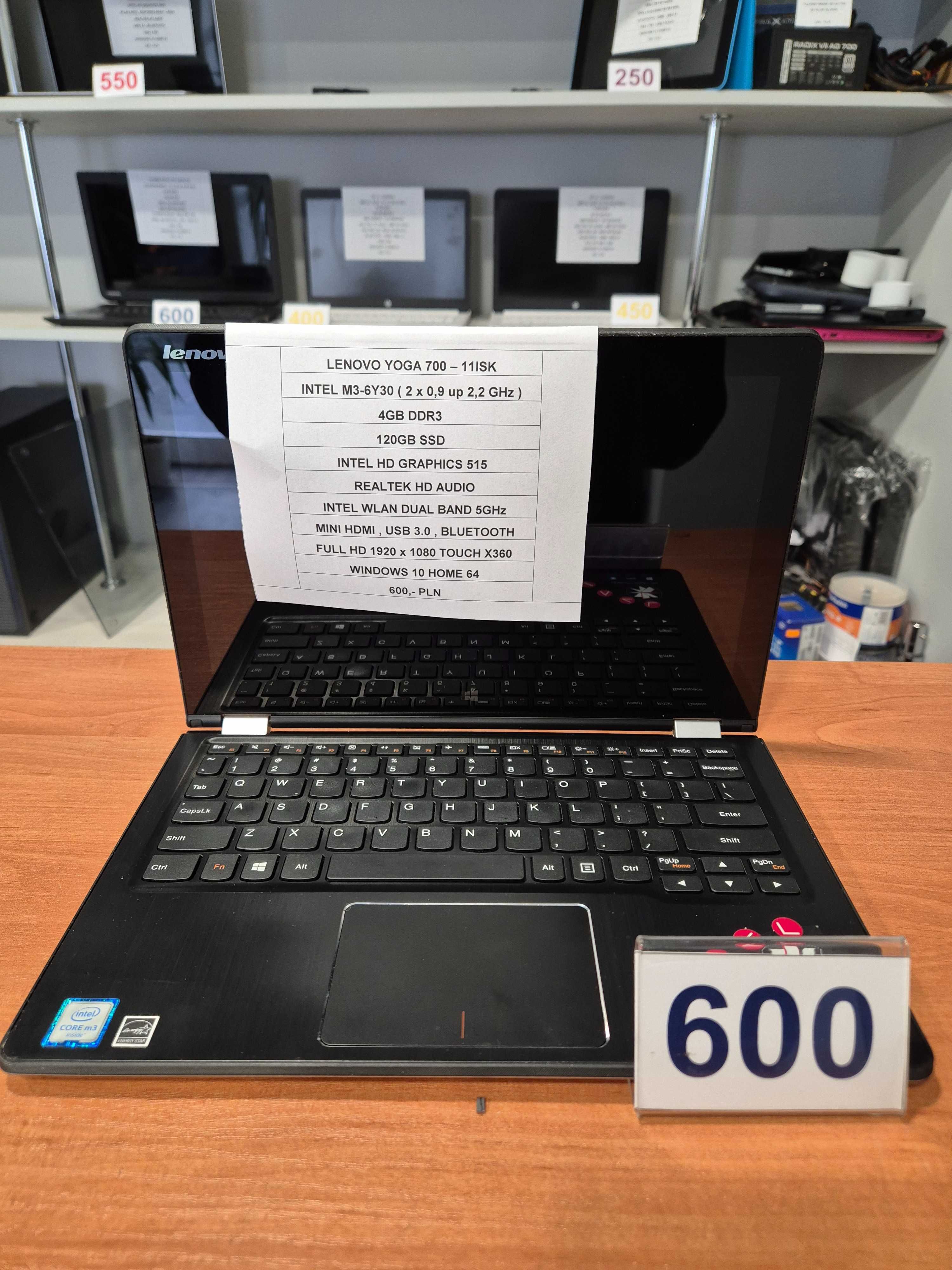 Laptop Lenovo Intel M3-6Y30 4 Gb ddr3 120 Gb Mini HDMI USB 3.0