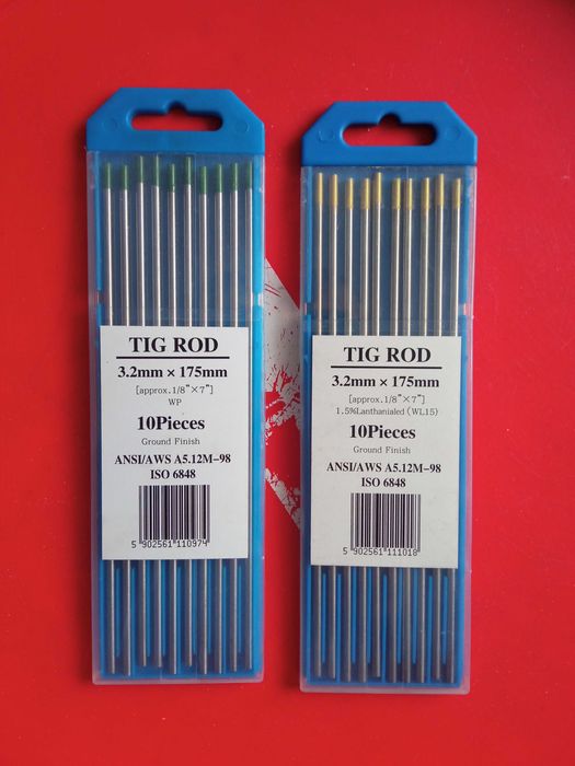 Elektrody wolframowe 3.2 10 szt zielone