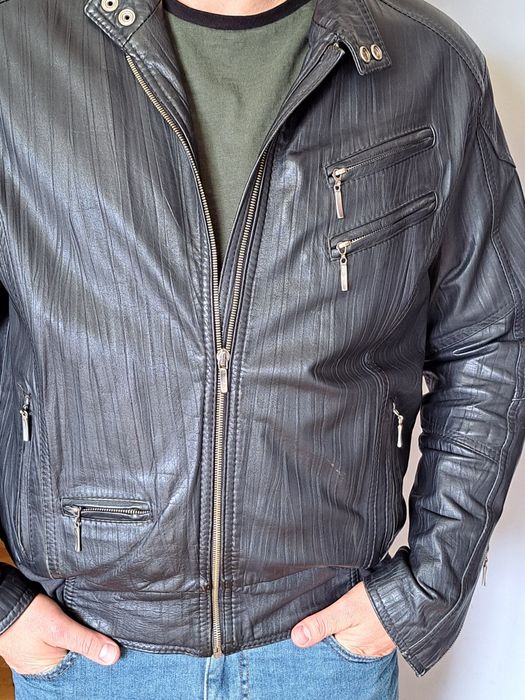 Męska kurtka skórzana L