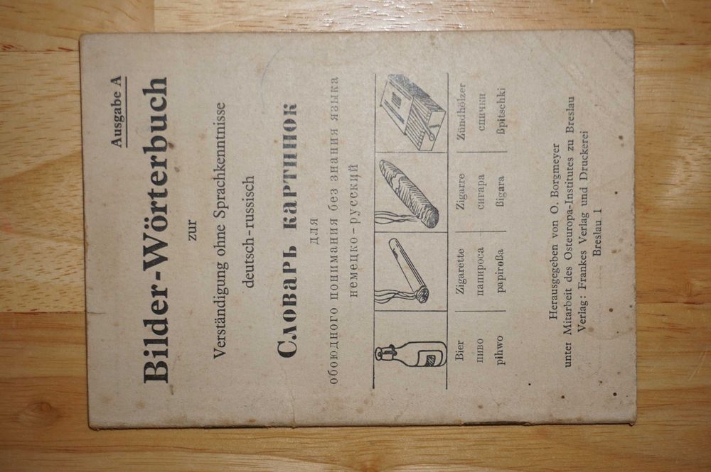 Słownik obrazkowy niemiecko rosyjski IIwojna wehrmacht unikat wojsko