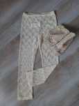Legginsy getry koronka A la Modelki krem Lady Diamond roz 134 9 lat pr