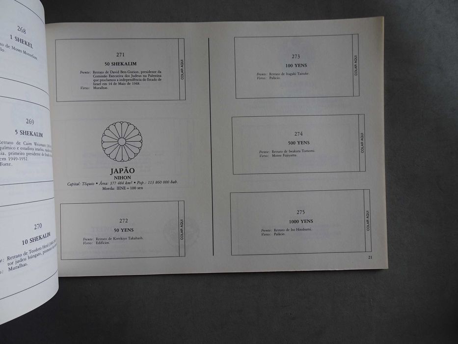 Caderneta de cromos vazia Notas de todo o mundo - Volume II - Ásia