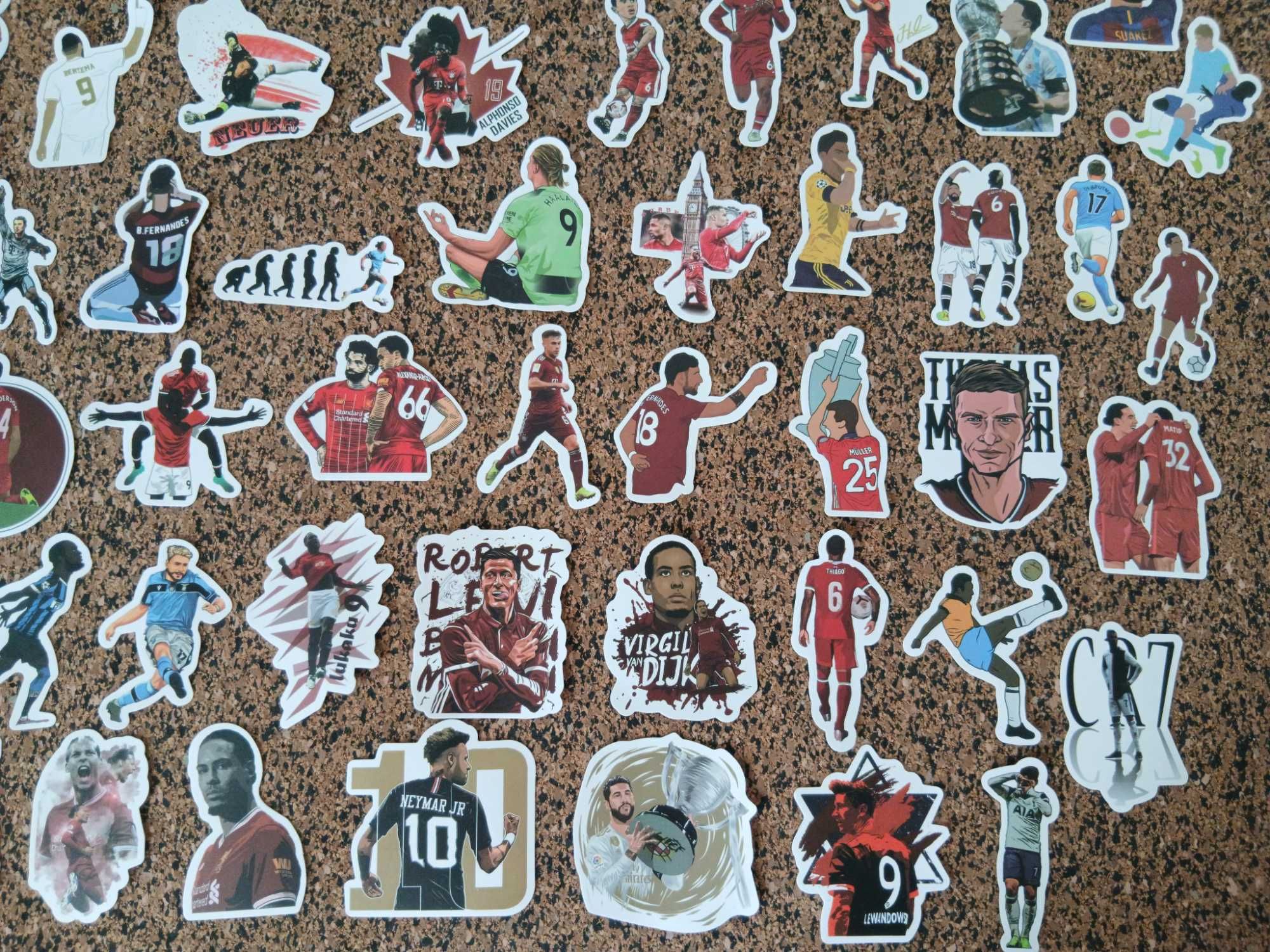 Lote de 95 autocolantes - Estrelas do Futebol