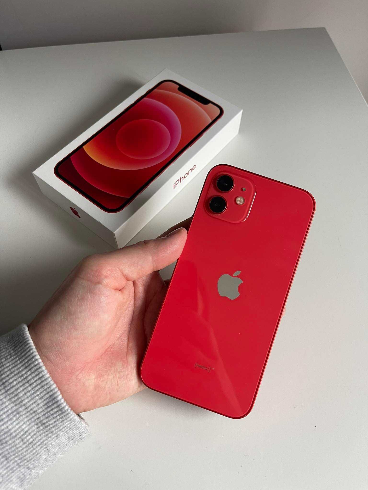 iPhone 12 64GB Product Red - stan bardzo dobry