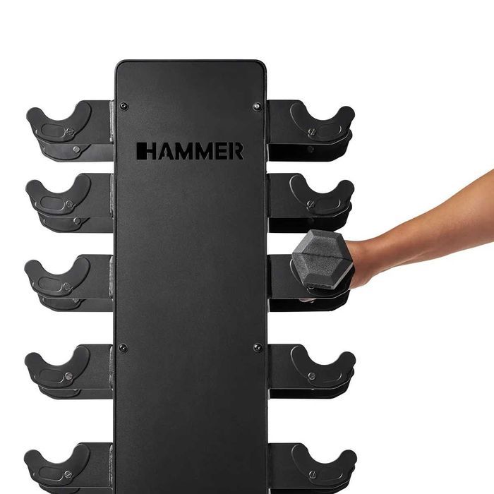 Zestaw hantli HEX 1-10 kg ze stojakiem HAMMER