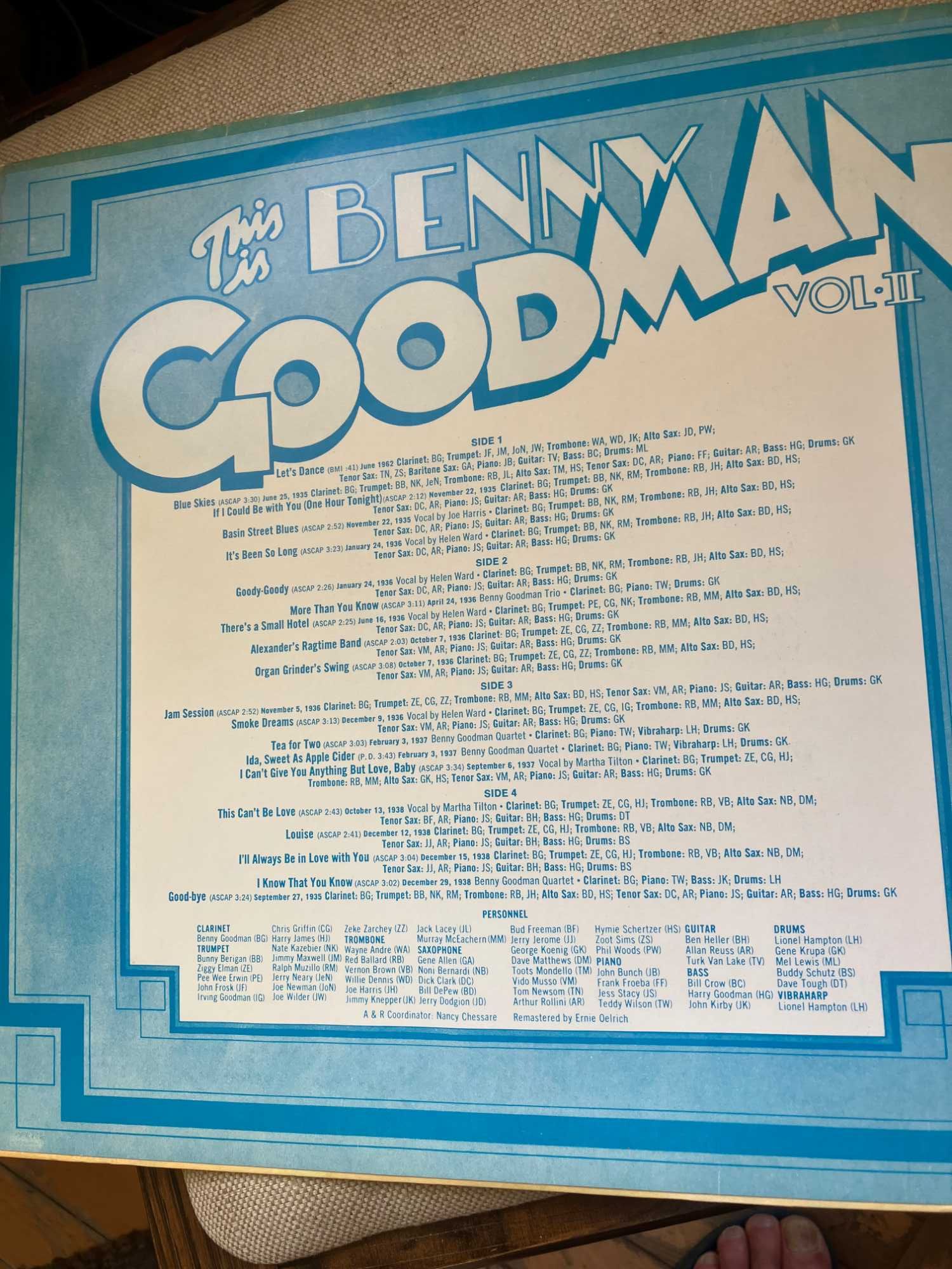 Winyl/album 2 lp Benny Goodman  " This is Benny Goodman vol II " Mint