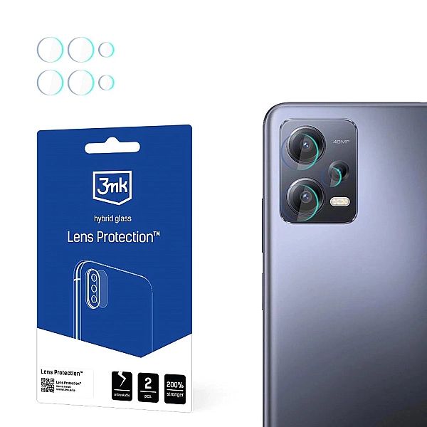 Szkło na aparat 3mk Lens Protection™ hybrydowe na Redmi Note 12 Pro /