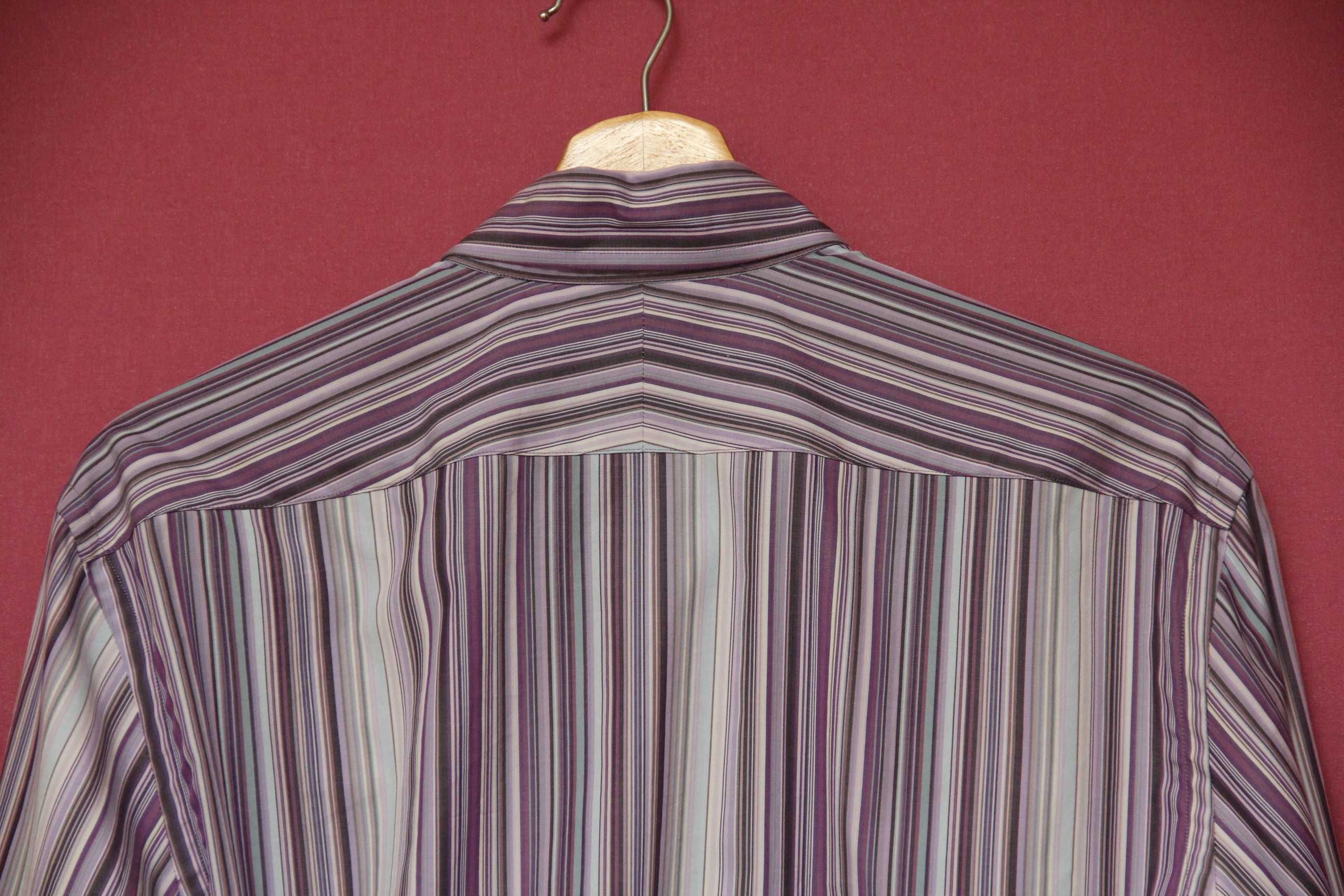 Paul Smith  15 38 L приталеная рубашка из хлопка made in Italy
