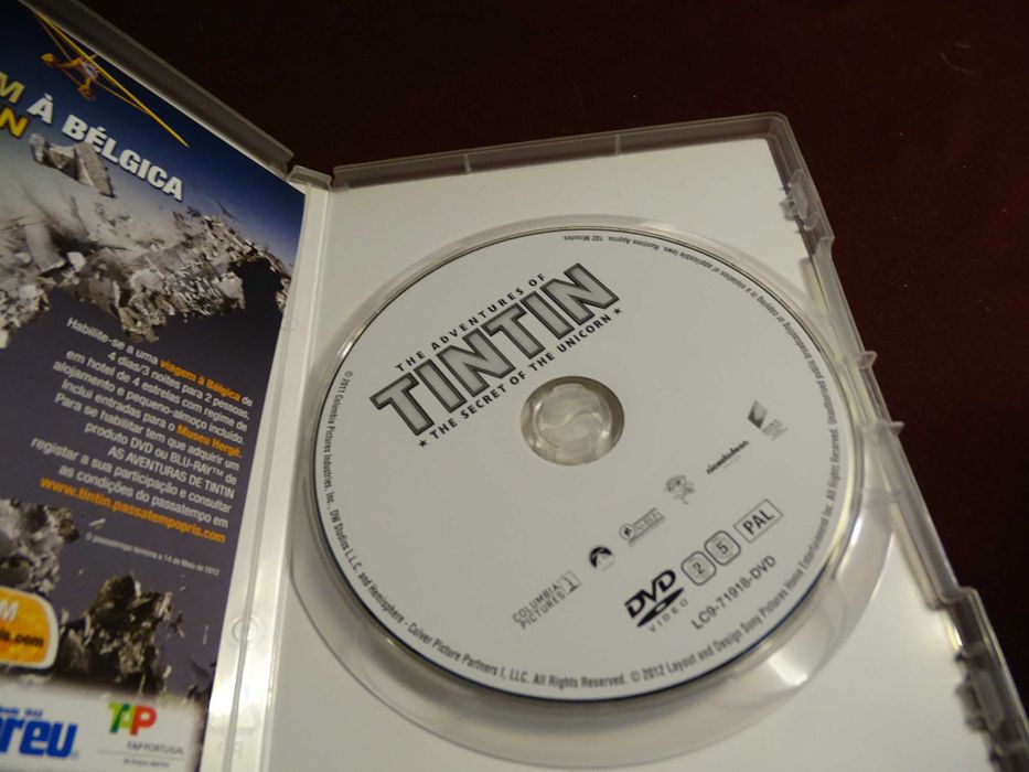 DVD-As aventuras de TINTIN-O segredo do Licorne-Steven Spielberg