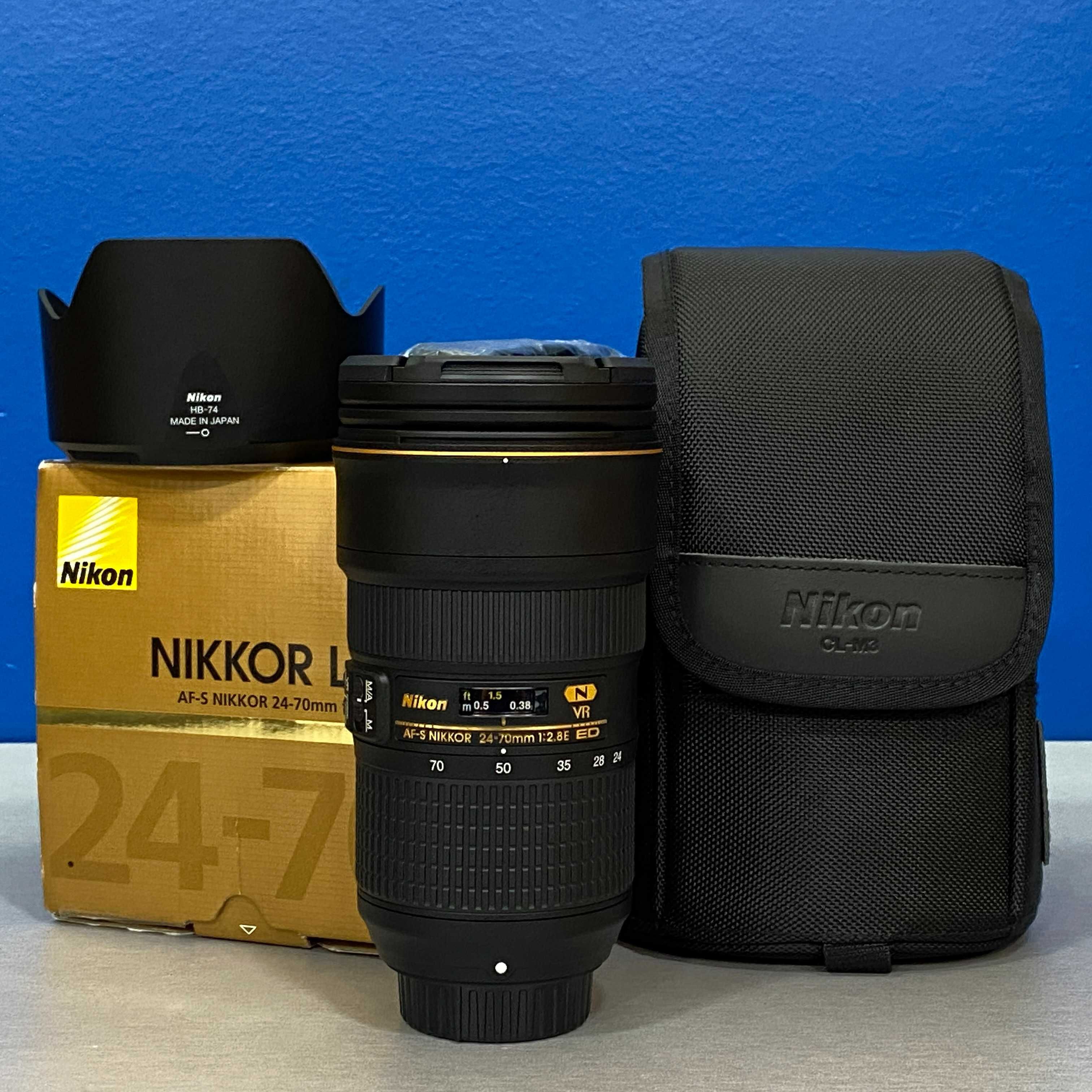 Nikon AF-S 24-70mm f/2.8E ED VR (NOVA - 3 ANOS DE GARANTIA)