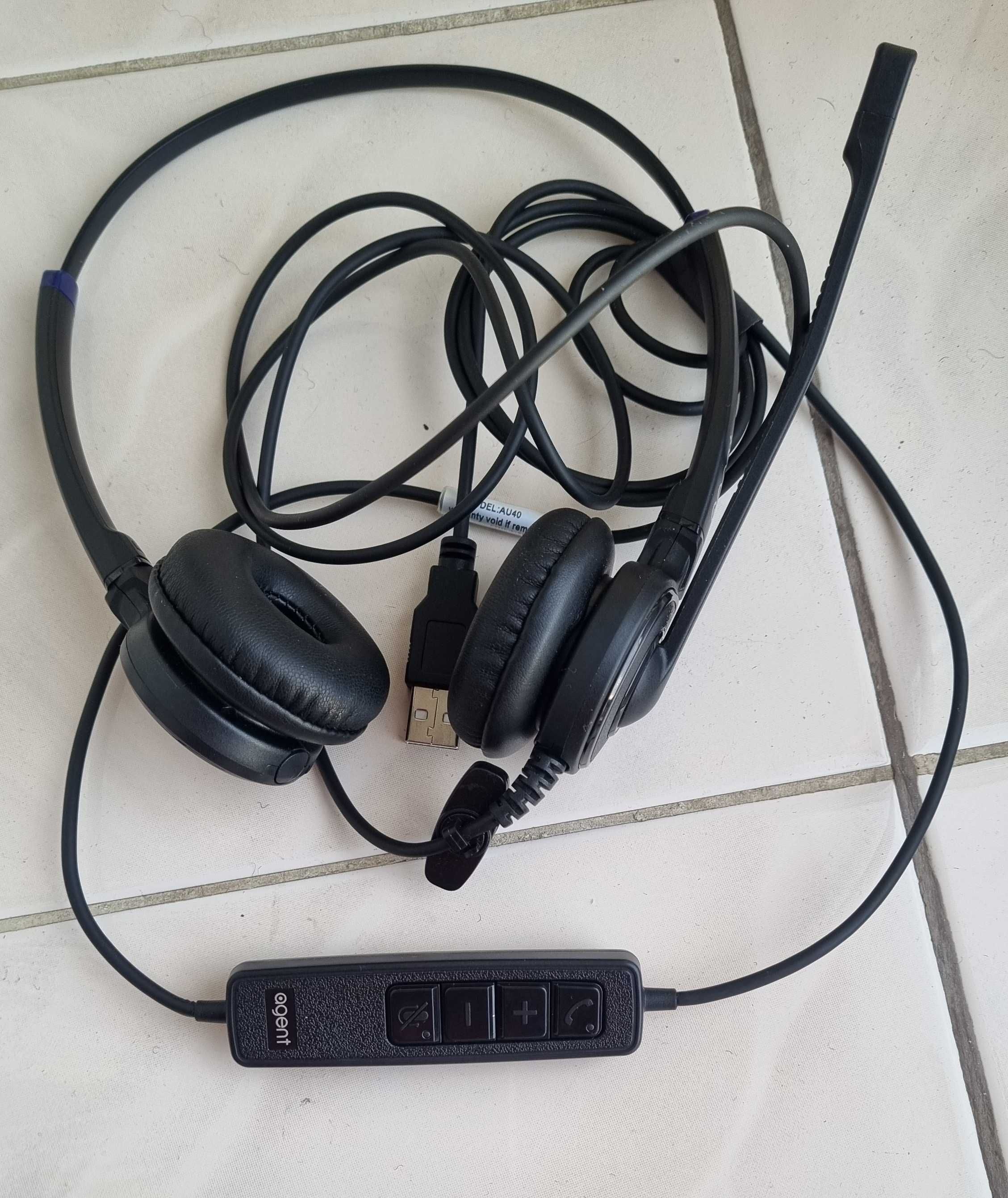 Гарнітура USB бінауральна Agent AU-40.