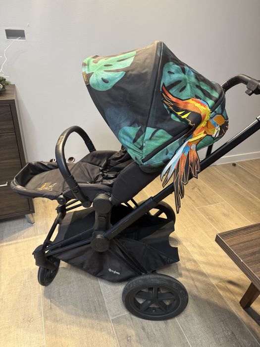 Wózek Cybex Priam Birds of paradise papuga monstera