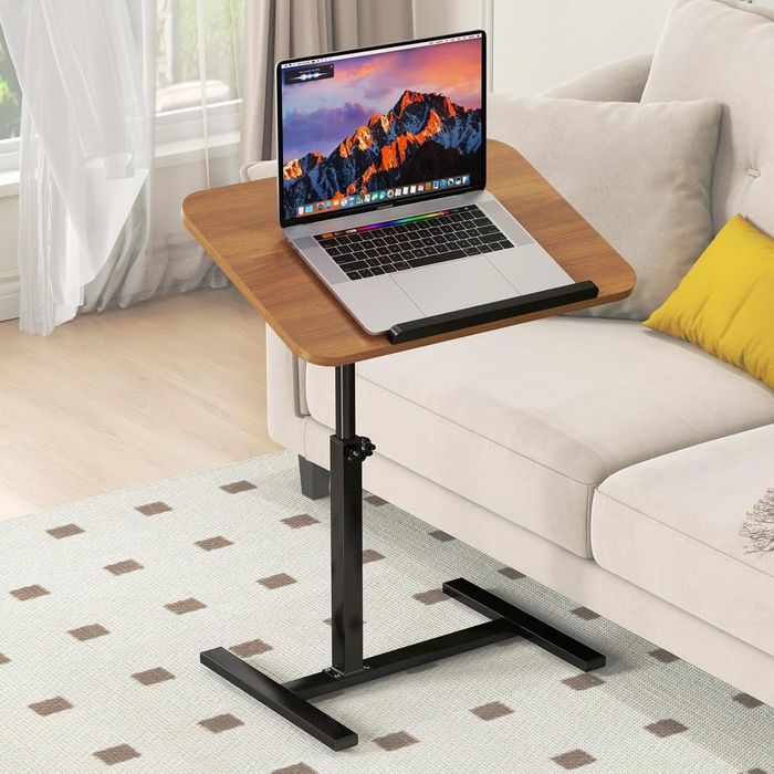 Stolik pomocniczy w kształcie litery C, z regulacją wysokośc