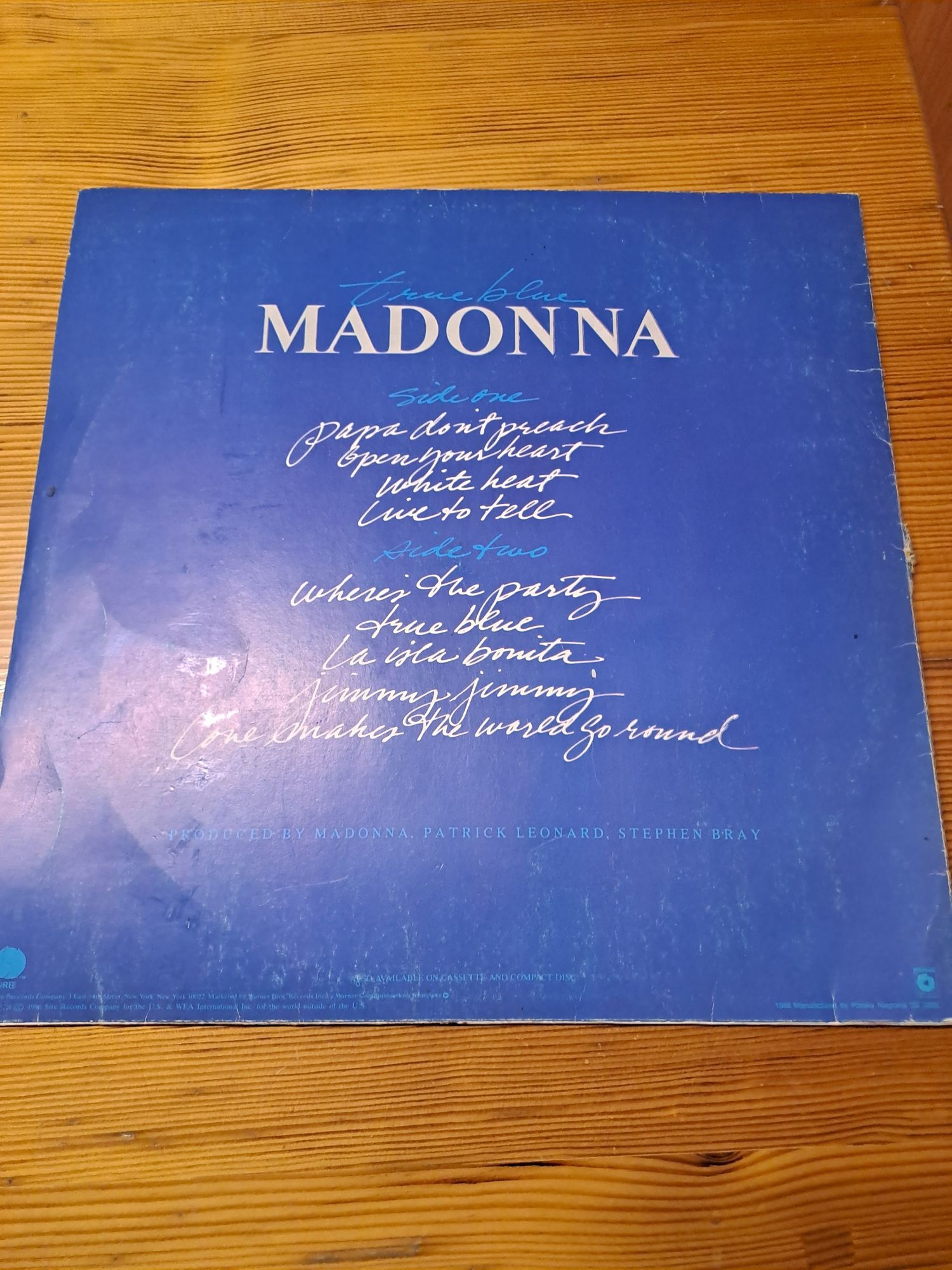 Madonna True Blue LP Vinyl 1988 Unikat