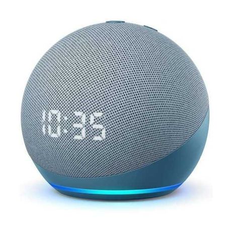 [NOVO] Amazon Echo Dot 4ª Geração c/Relógio - Alexa (Azul e Branco)