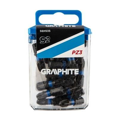 Bity udarowe PZ3 x 25mm 20szt Graphite
