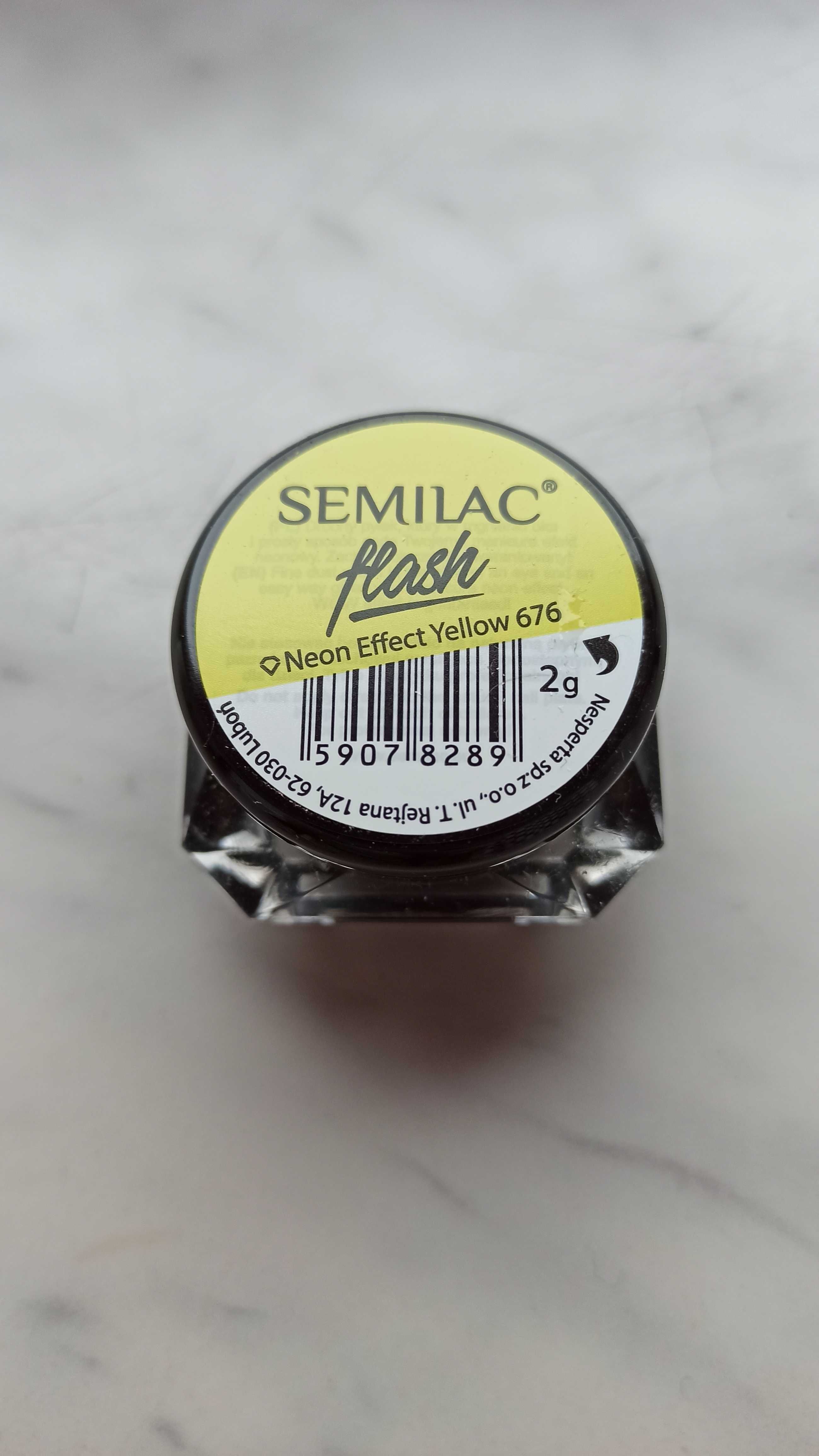 Semilac flash neon effect yellow pyłek 676