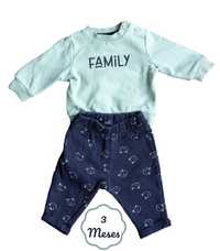 Conjunto Camisola + Calças Kiabi 3 meses