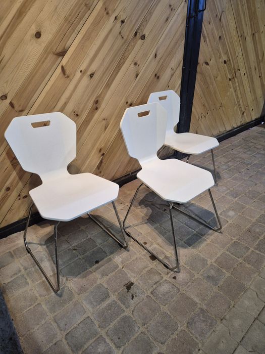 8x Krzesło nowoczesne FAMEG drewno+metal | Kuchnia | Biuro | Bistro