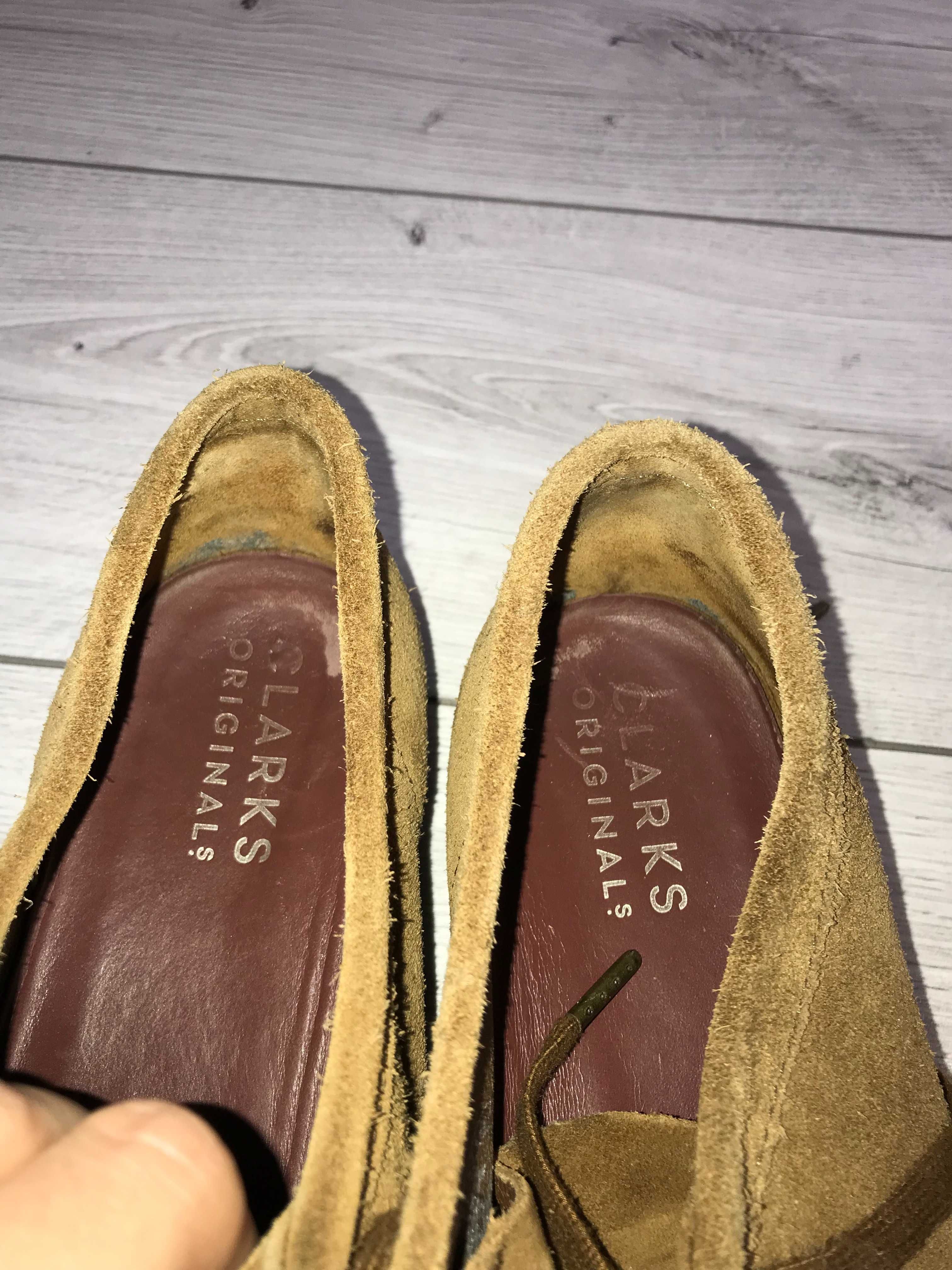 Skórzane mokasyny Clarks Wallabeeevo rozm. 44,5