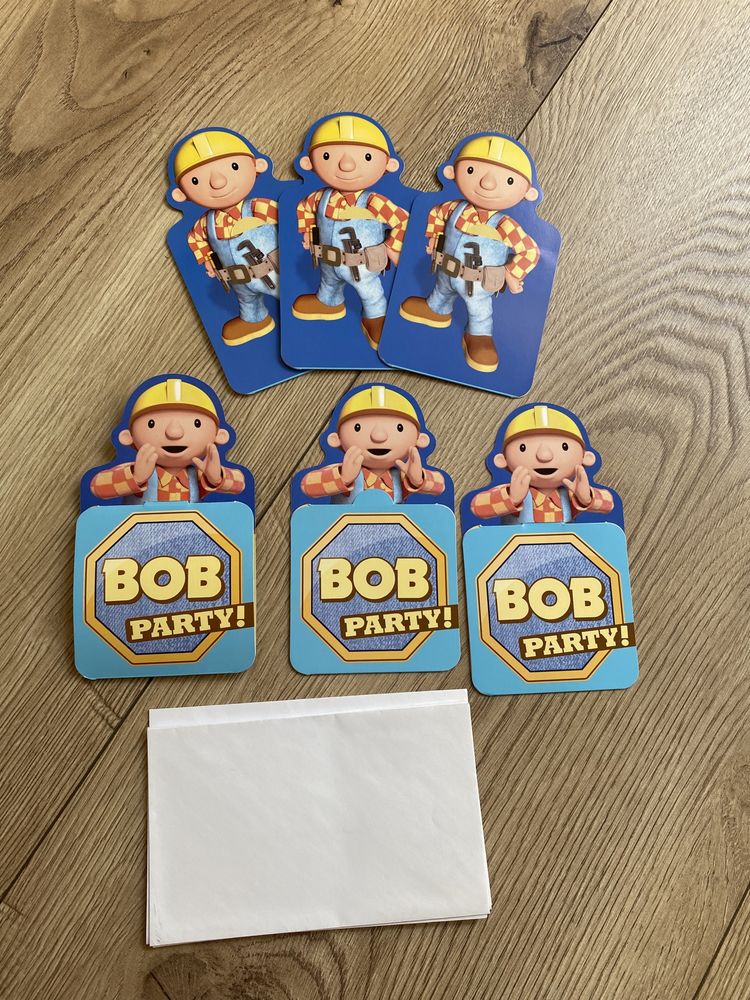 Zaproszenia Bob Budowniczy 6 sztuk