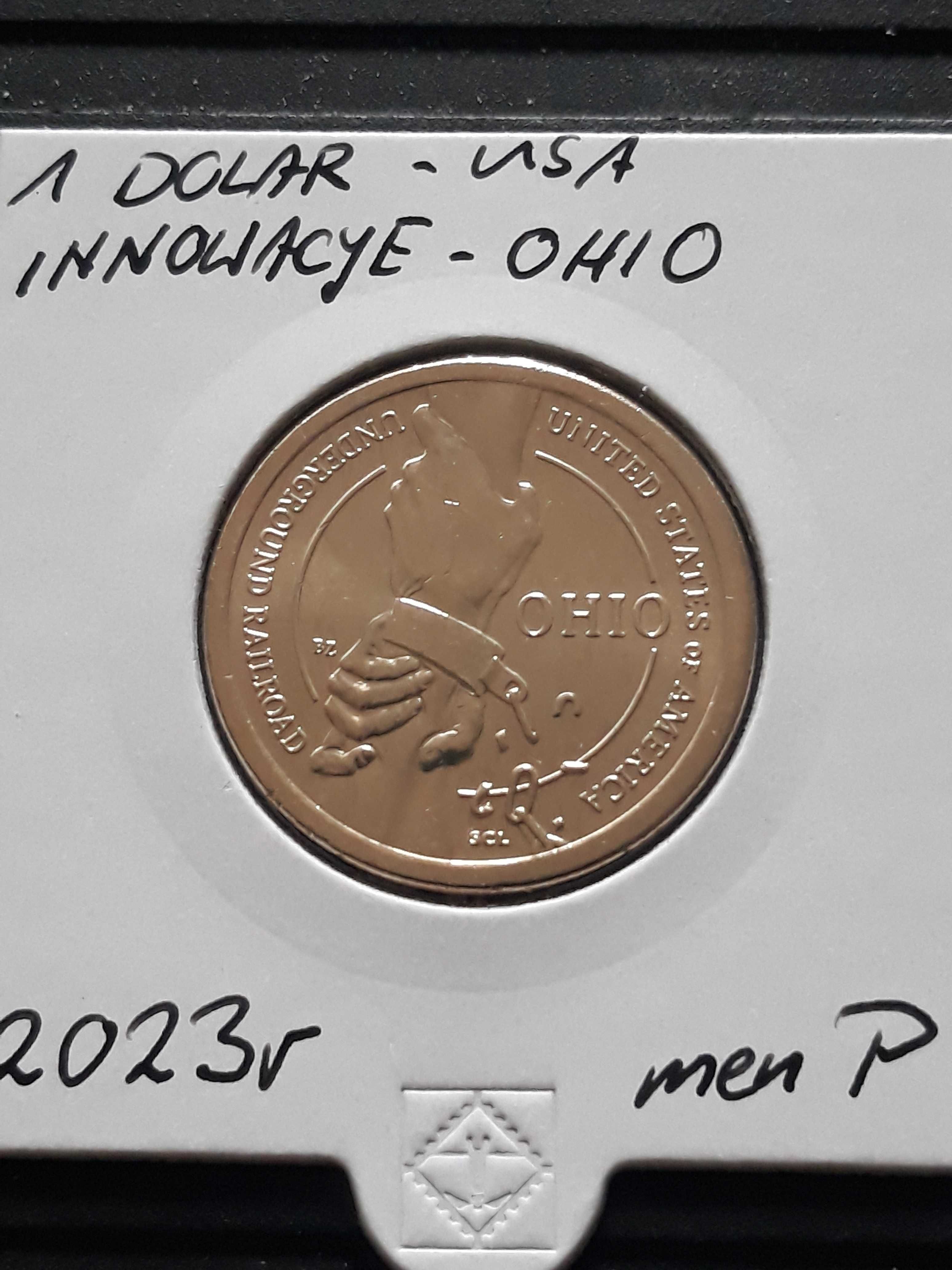 1  Dolar USA Ohio Innowacje 2023 r. - men. P