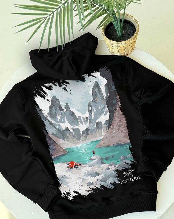 Черная кофта Arcteryx GorpCore // Артерикс Худи ХС С М Л ХЛ