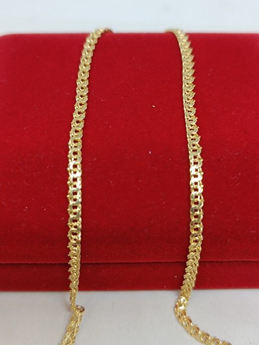 Złoty łańcuszek Mona Lisa długość 55cm, złoto próby 585