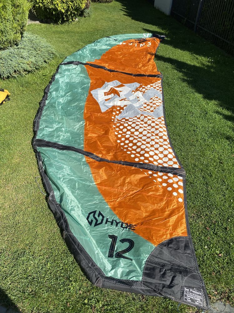 Kitesurfing (Jak Nowy!)/Latawiec 12m + Bar + Plecak + KOMPLETNY ZESTAW