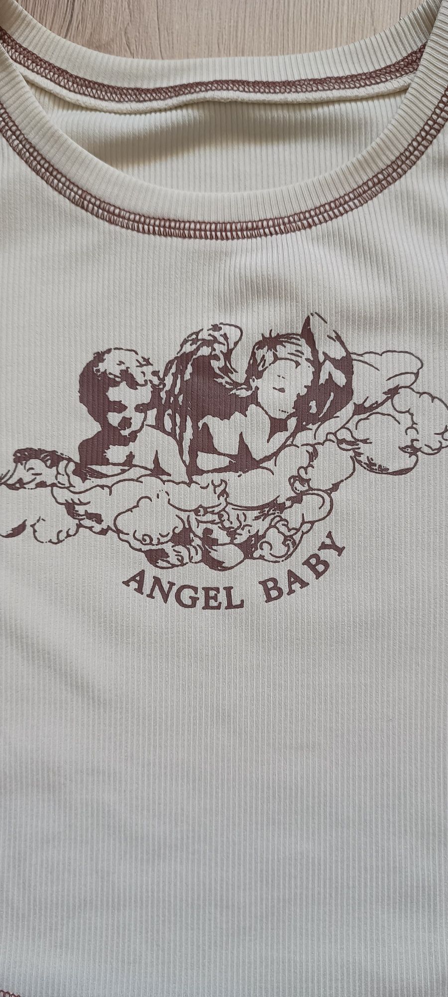 Crop top z napisem Angel Baby