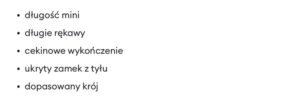 Sukienka z cekinami mini czarna M