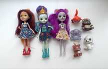Lalki Enchantimals zestaw zwierzątka laleczki barbie małe sukienki miś