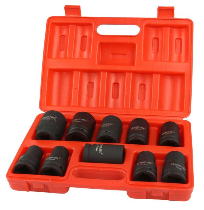 Klucze nasadowe udarowe 1" 17-41mm zestaw nasadek udarowych 10sztuk